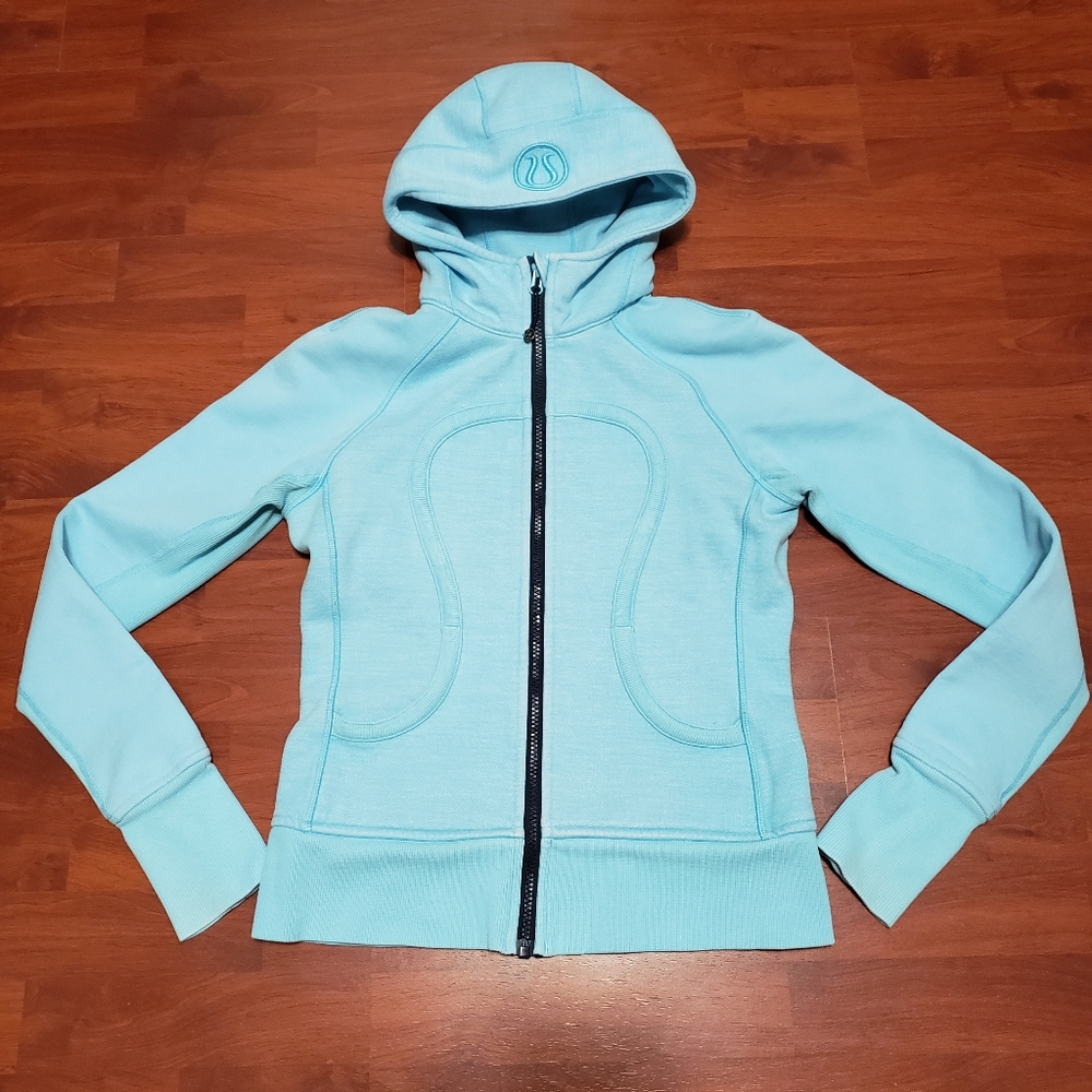 Lululemon Aquamarine stretch Scuba hoodie sz 6